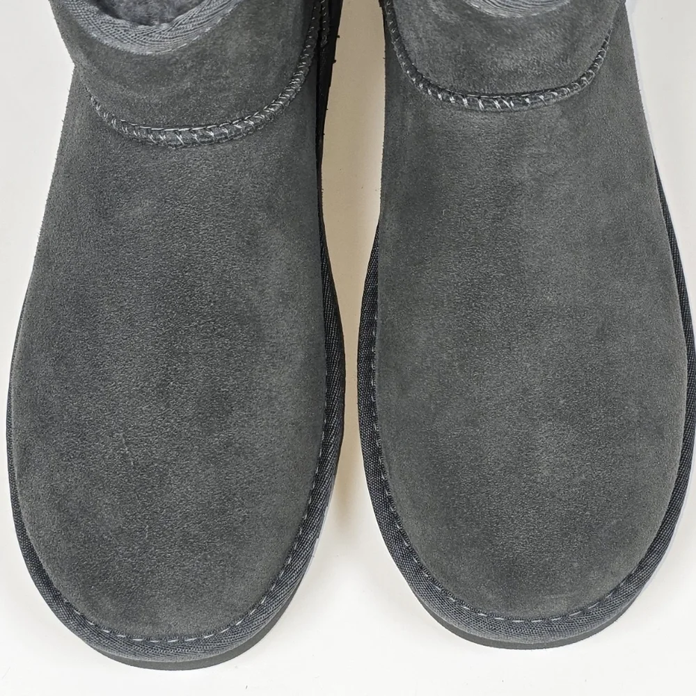 Koolaburra by UGG Koola Mini ll Suede Ankle Boots Pull On Gray Women's US 10